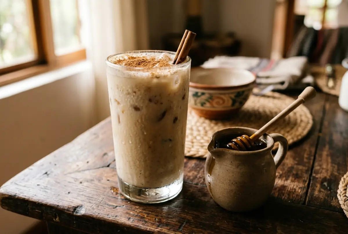Avena fría de la casa, con miel