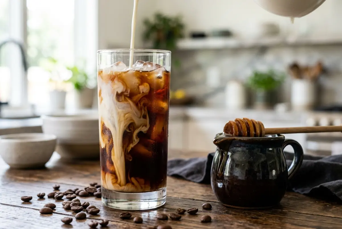 Café frío con miel