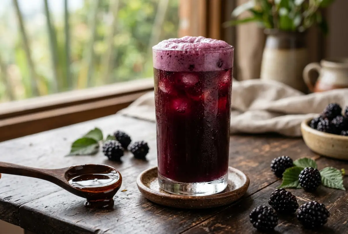 Jugo de mora con miel